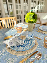 Load image into Gallery viewer, NEW Spring Meadows Block Print Tablecloth