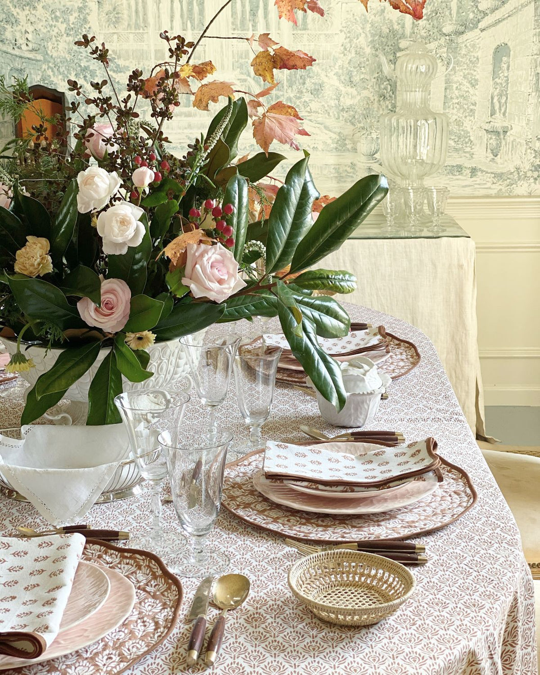 Custom Nutmeg Scalloped Napkins